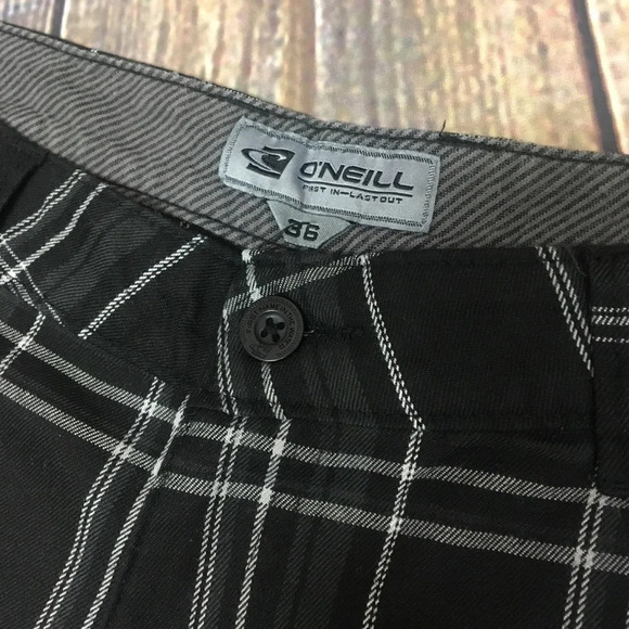 SH48 O'Neill Surfer Brand Plaid Striped Shorts 36 - Picture 4 of 5